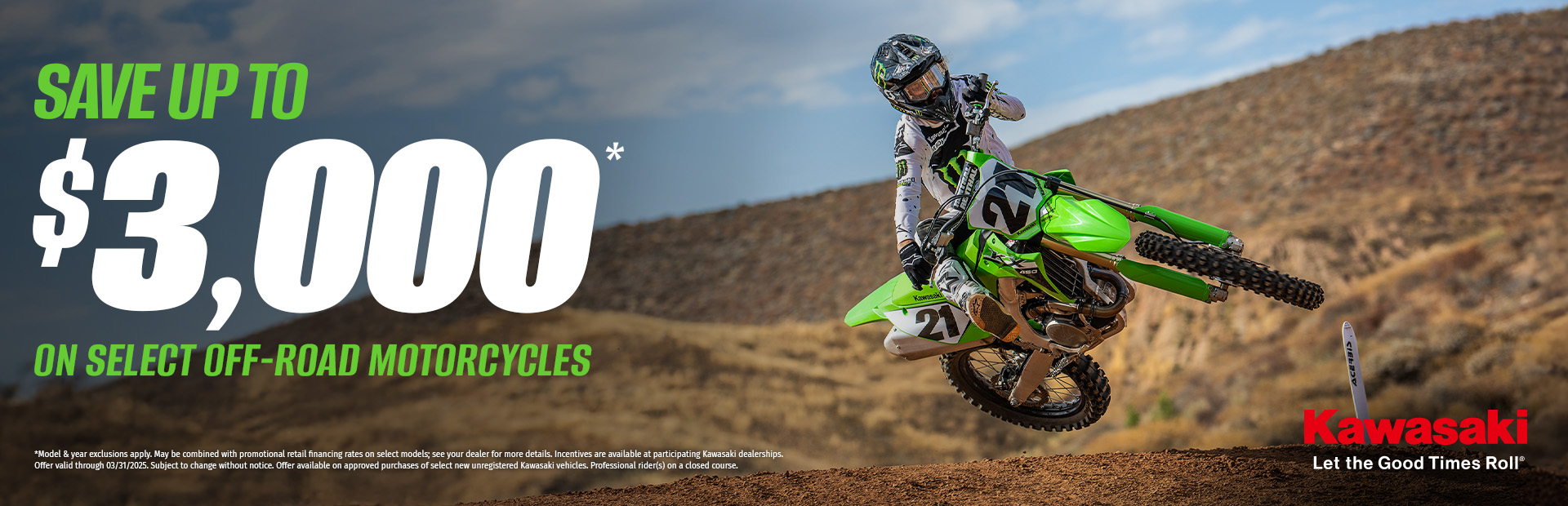 Kawasaki Dirt Bike Offer